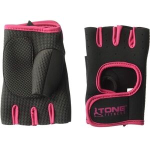 Tone Fitness  Pink Weightlifting Gloves, Medium